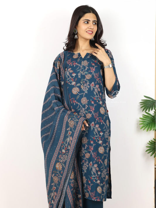 Spun Cotton Silk 3-Piece Salwar Set