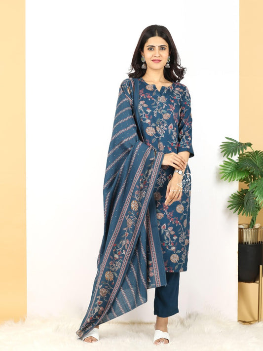 Spun Cotton Silk 3-Piece Salwar Set