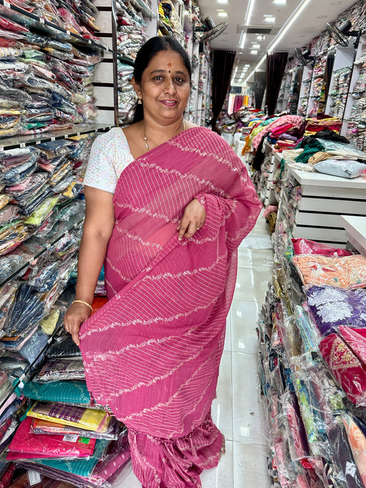 Daily Wear Light weight saree Rose - M011