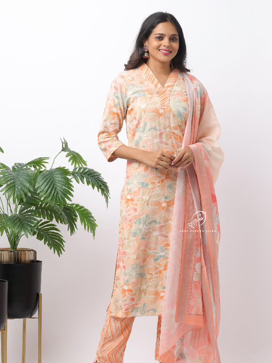 Spun Cotton Silk 3-Piece Salwar Set