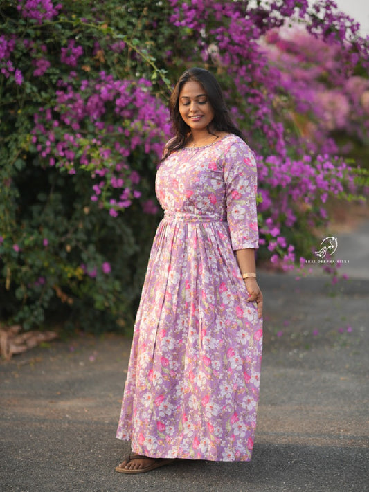 Floral Lilac Sequin Maxi