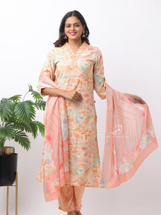 Spun Cotton Silk 3-Piece Salwar Set