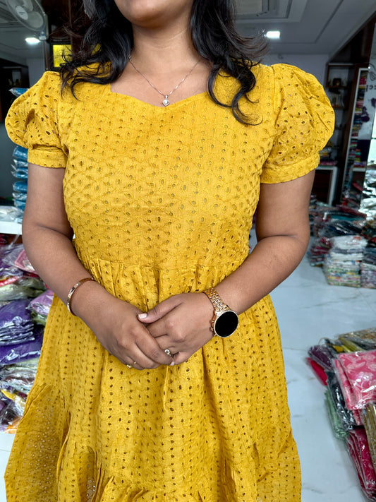 Hakoba Puff Midi - Mustard