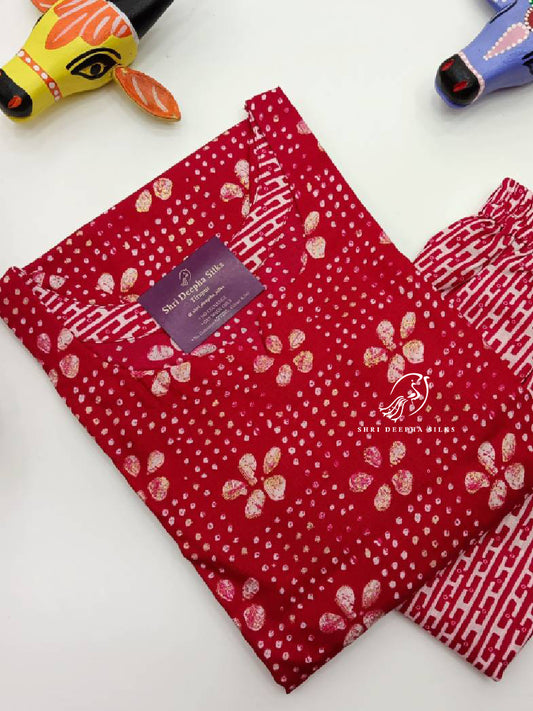 Office Wear Spun Cotton 2 Pcs Salwar Set