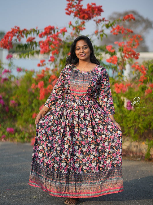 Floral Black Premium Maxi
