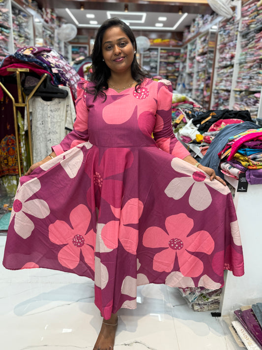 Digital Print Full Flare Long Maxi - DPMX07