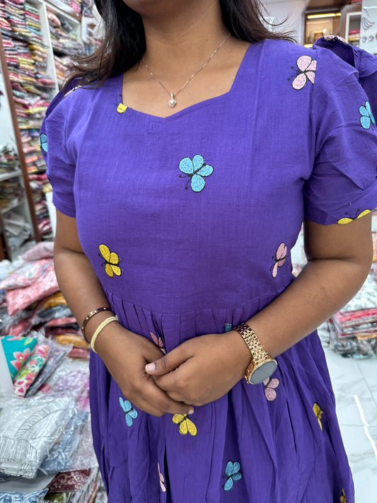 Butterfly Puff oothapoo Midi dress