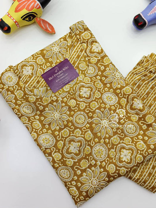 Office Wear Spun Cotton 2 Pcs Salwar Set