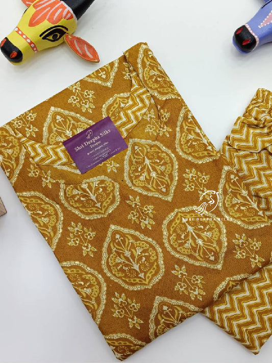 Office Wear Spun Cotton 2 Pcs Salwar Set