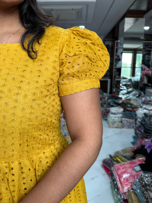 Hakoba Puff Midi - Mustard