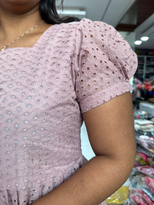 Hakoba Puff Midi - Pastel Pink