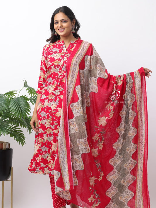 Spun Cotton Silk 3-Piece Salwar Set