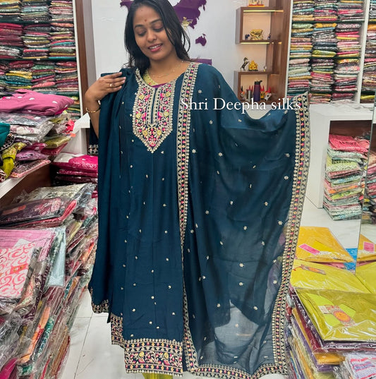 Premium Anarkali Silk Salwar Set