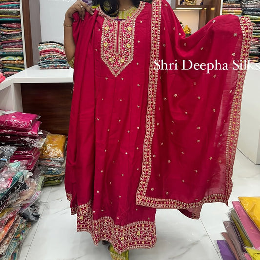 Premium Anarkali Silk Salwar Set