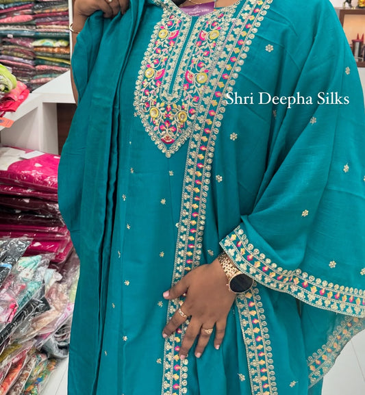 Premium Anarkali Silk Salwar Set