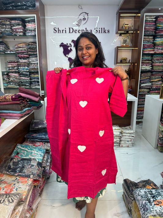 Classic Heart Pink Co Ord Set - CHCS03