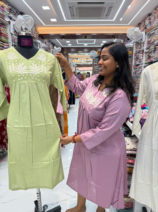 Khadi Cotton Aline Kurti - ALKT103