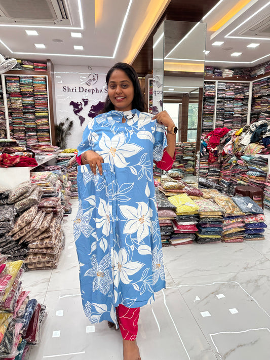 Co Ord Set Ice Blue Floral