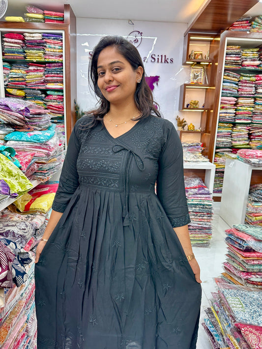 Chickenkari Kediya Cut MIDI Black