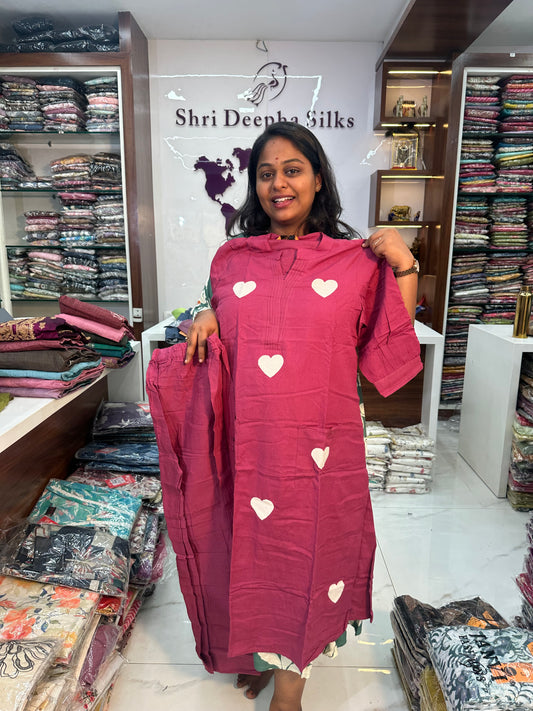Classic Heart Magenta Co Ord Set - CHCS05