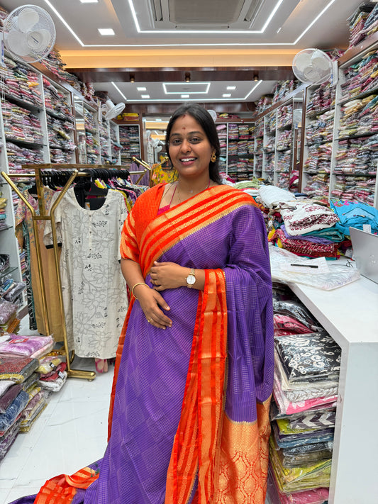 Pure Georgette Banaras Saree - PGBS06