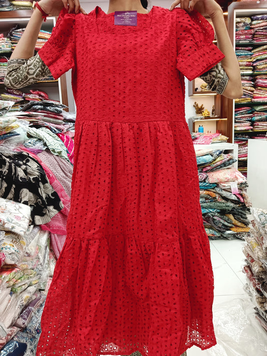 Hakoba Puff Midi - Red
