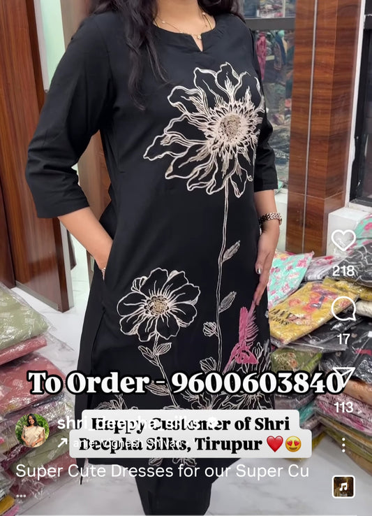 Co Ord - Black Print