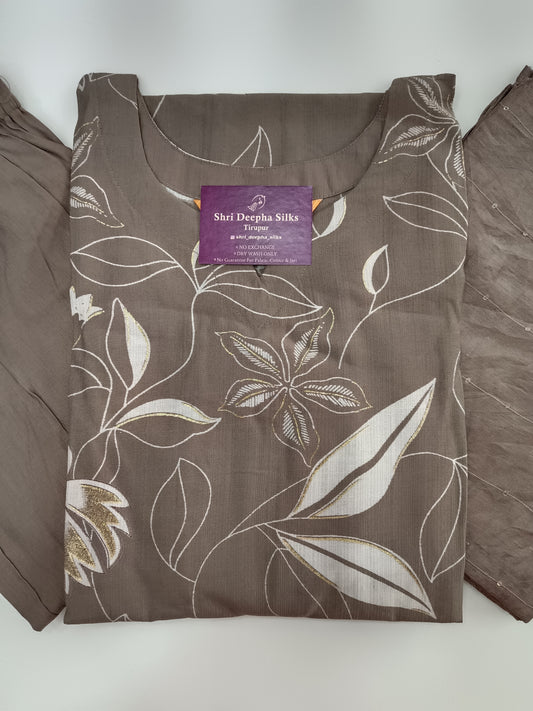Co Ord with Dupatta - Plum Haze Floral Print