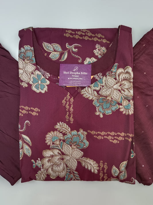 Co Ord with Dupatta - Floral Print