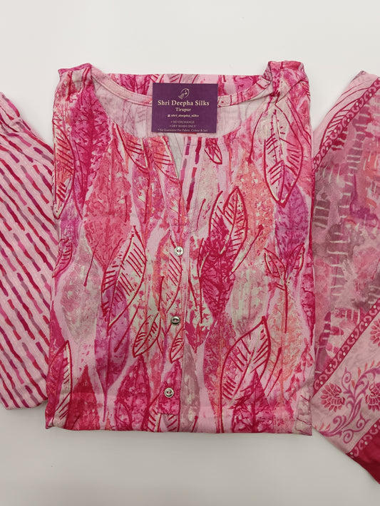 Office Wear Spun Cotton 3 Pcs Salwar Set