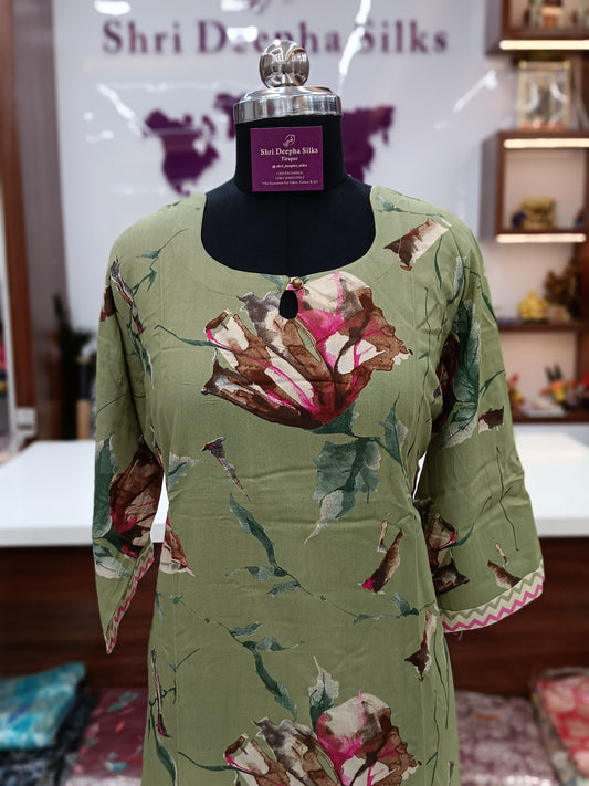 Office Wear Spun Cotton 2 Pcs Salwar Set