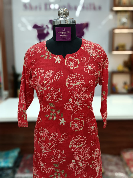 Office Wear Spun Cotton 2 Pcs Salwar Set