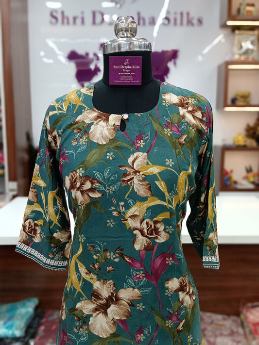Office Wear Spun Cotton 2 Pcs Salwar Set