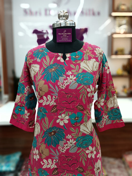 Office Wear Spun Cotton 2 Pcs Salwar Set