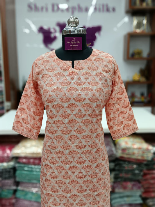 Office Wear Spun Cotton 2 Pcs Salwar Set