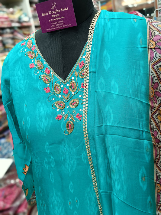 Premium Party Wear Digital Print V Neck Embroidery Set