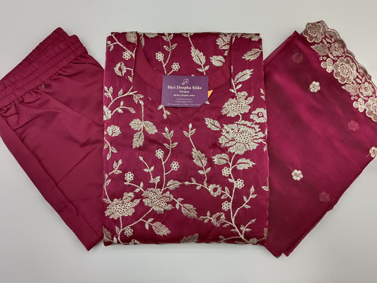 Printed Organza Embroidery Set Premium Party Wear