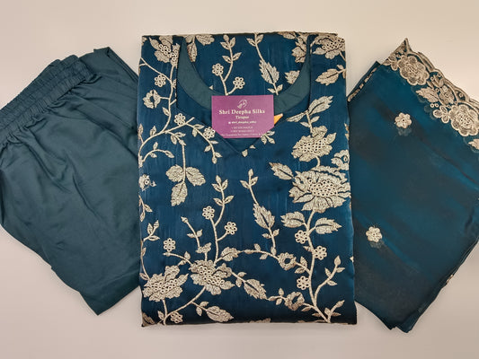 Printed Organza Embroidery Set Premium Party Wear