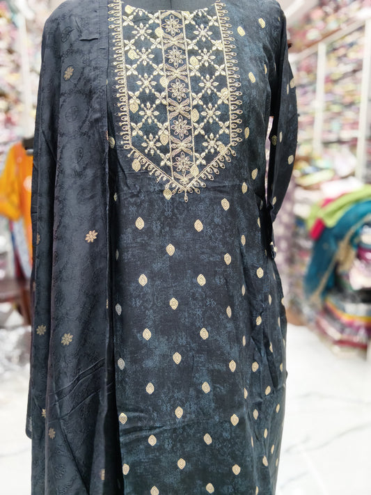 Premium Party Wear Embroidery 3 Pcs Salwar Set