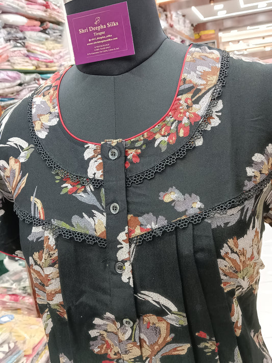 Spun Cotton Feeding Nighty - FNT04