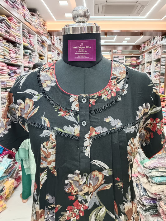 Spun Cotton Feeding Nighty - FNT04