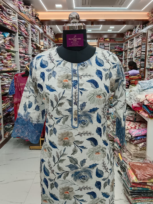 Pure Linen Cotton Kurti - LC21