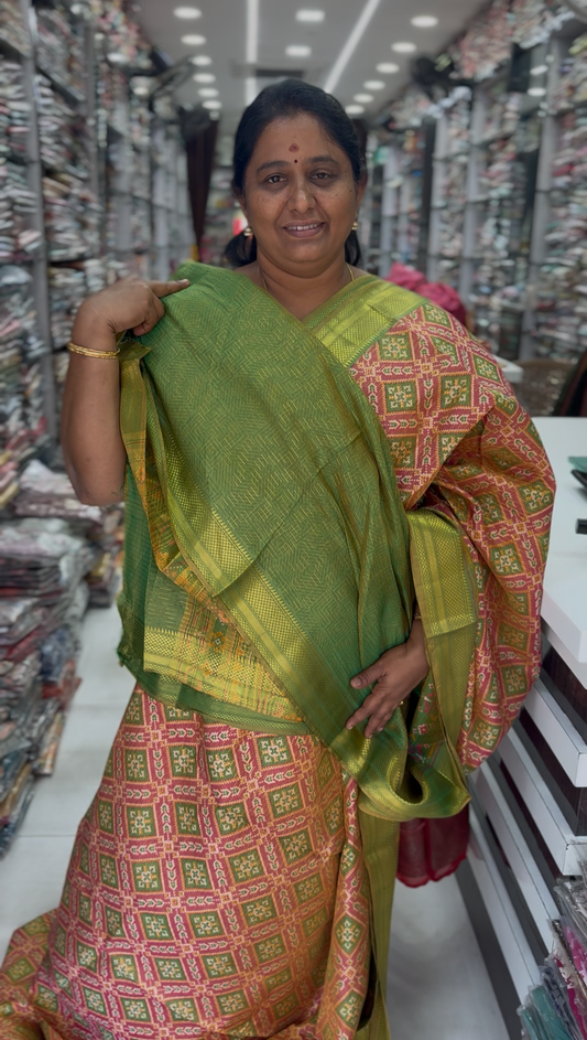 Batik with Zari Border Silk Saree - SS05