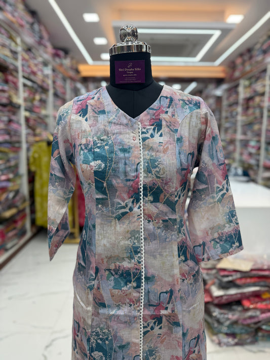 Linen Cotton Kurti - LC10