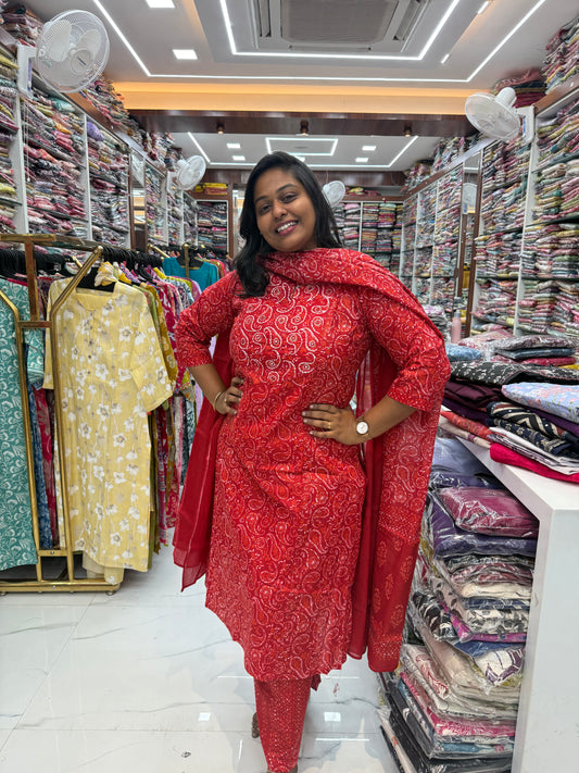 Pure Cotton 3 Pcs Salwar Set - PCS13