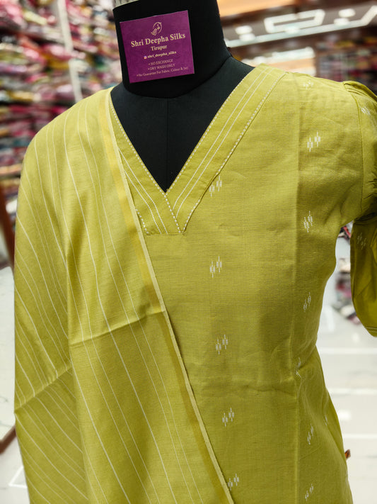 Premium Party Wear Tussar Silk 3 Pcs Salwar Set