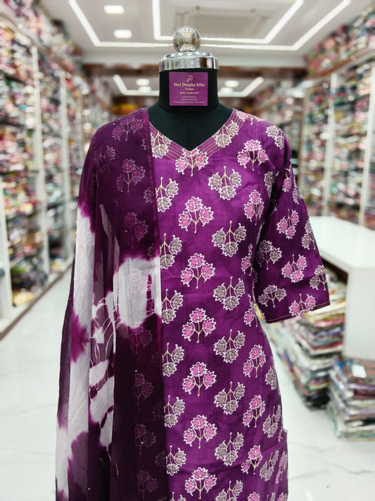 Office Wear Vatican Silk 3 Pcs Salwar Set