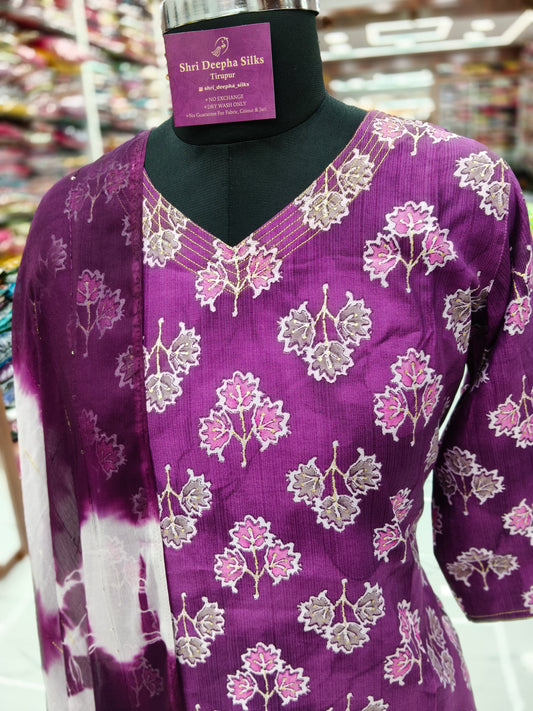 Office Wear Vatican Silk 3 Pcs Salwar Set