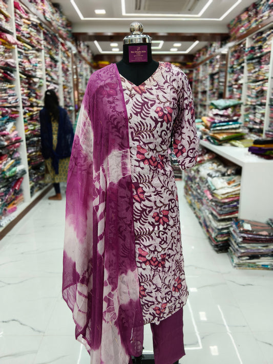 Casual Wear Vatican Silk 3 Pcs Salwar Set - JVSS02