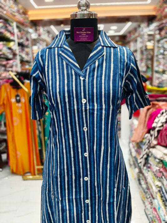 Jaipur Cotton Aline Collar Kurti - JP07